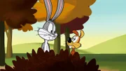 v.li.: Bugs Bunny, Squeaks the Squirrel
