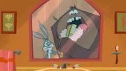 Bugs Bunny ist leicht überfordert mit seinem neuen Gast: Bigfoot. Dieser kann nicht einmal eine herkömmliche Zahnbürste benutzen!