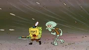 L-R: SpongeBob, Squidward
