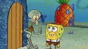 L-R: Squidward, SpongeBob