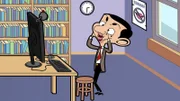 In der Bücherei stellt Mr. Bean fest, dass es ganz leicht ist, Videos ins Internet zu stellen