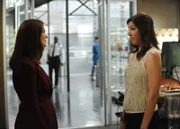 BONES: Brennan (Emily Deschanel, L) asks Angela (Michaela Conlin, R) to be her Maid of Honor in the "The Lady on the List" episode of BONES airing Monday, Oct. 14 (8:00-9:00 PM ET/PT) on FOX. ©2013 Fox Broadcasting Co. Cr: Ray Mickshaw/FOX Bines_Ep904_LadyList_Sc15_0352