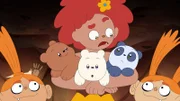 v.li.: Ugg, Baby Grizz, Baby Ice Bear, Flower (oben), Baby Panda, Bugg