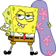 Seit SpongeBob das Surfbrett für sich entdeckt hat, nutzt er jede freie Minute zum Wellenreiten.