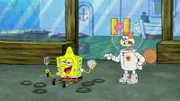 L-R: SpongeBob, Sandy