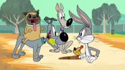 Squeaks the Squirrel (2.v.r.), Bugs Bunny (r.)