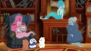 v.li.: Colonel Pink, Mr. Meow Meow, Baby Grizz, Baby Panda, Baby Ice Bear, Miss Teal, Mrs. Gray