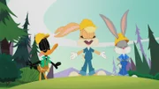 v.li.: Daffy Duck, Lola Bunny, Bugs Bunny
