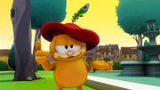 Garfield gibt eine kleine Geschichtsstunde. Er referiert über die tollsten und schlauesten Tiere der Welt – die Katzen.