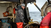 Aleutian Lady deckhand Eli at the rail.