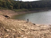 Rob looks at what's left of Mountain Lake in Virginia.
