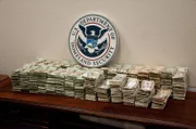 Laredo, TX: Confiscated money that was going to pay for drugs smuggled into the United States.