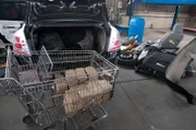 Cart with confiscated goods