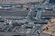 El Paso, TX: A birds eye view of the Port of Entry.