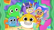 Oben, v.li.: Vola, Chucks, Goldie. Unten, v.li.: Hank, Baby Shark, William.