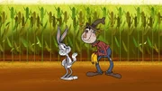 v.li.: Bugs Bunny, Scarecrow