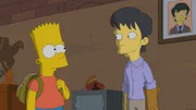 Bart Simpson (l.) ist fasziniert von seinem neuen Mitschüler Diggs (r.), auch wenn dieser ein wenig seltsam ist ...