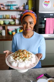 Nadiya Hussain mit perfekten Baisers.