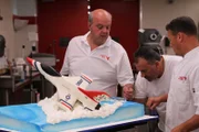Mauro, Joe and Danny working on Air Force Cake.