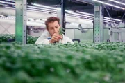 NZZ Format
Brauchen wir Vertical Farming? - Wie Hightech-Gemüsefabriken die Welt retten wollen
Yasai-Gründer Mark Zahran begutachtet seine Vertical Farming-Pflanzen
SRF/NZZ Format