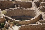 Ancient Pueblo Bonito complex. Chaco Canyon Culture National Historic Park, New Mexico, USA