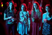 Allison Williams as Marnie Michaels, Lena Dunham as Hannah Horvath, Jemima Kirke as Jessa Johansson and Zosia Mamet as Shoshanna Shapiro
