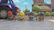 v.li.: Charger, Rubble, Wheeler, Mix