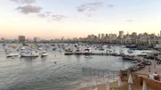 Die Hafenstadt Alexandria in Ägypten.