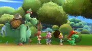 Grisu und seine Freunde laufen geradewegs in ein großes Campingabenteuer.