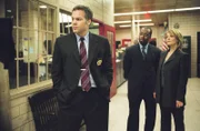 From left: Detective Robert Goren (Vincent D'Onofrio), Ron Carver (Courtney B. Vance) and Detective Alexandra Eames (Kathryn Erbe).
