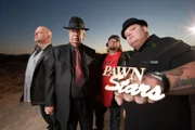 L-R: Rick "The Spotter" Harrison, Richard Harrison, Austin "Chumblee" Russel und Corey "Big Hoss" Harrison