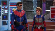 L-R: Captain Man / Ray Manchester (Cooper Barnes), Henry Hart (Jace Norman)
