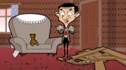 L-R: Teddy – Mr. Bean's lifelong best friend, Mr. Bean (voiced by Rowan Atkinson)