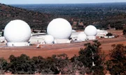 SYDNEY, AUSTRALIA - MAY 3:  An undated file photo shows the radar domes of the top-secret joint US-Australian missile defence base at Pine Gap near Alice Spring in central Australia.  US President George W. Bush announced 03 May 2001 that the base, built during the Cold War under the 1952 Defence Act, will play an important role in his missile defence system. The statement has increased tensions between Asutralia and China which fears the technology will create a military shield over Taiwan.  (Photo credit should read STF/AFP/Getty Images) An undated file photo shows the radar domes of the