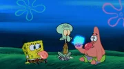 L-R: SpongeBob, Squidward, Patrick
