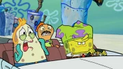 Vorne, l-r: Mrs. Puff, SpongeBob