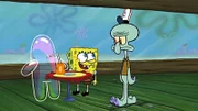 L-R: Bubble Buddy, SpongeBob, Squidward