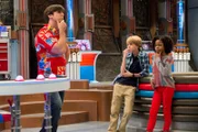 L-R: Captain Man / Ray Manchester (Cooper Barnes), Henry Hart (Jace Norman), Charlotte Page (Riele Downs)