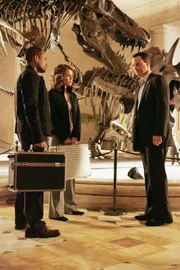 (v.li.) Dr. Hawkes (Hill Harper), Detective Monroe (Anna Belknap) und Detective Taylor (Gary Sinise) nehmen den Tatort in Augenschein.