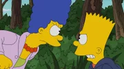 Zeigt die Erziehungsmethode Wirkung, die Marge (l.) anwendet, um Barts (r.) Geheimnisse zu erfahren?