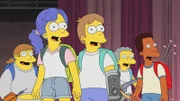 (v.l.n.r.)  Jeff; Marge; Homer; Moe; Carl