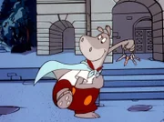 "Super-Urmel" mit dem Schlüssel zu Wutz' Käfig.