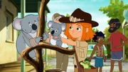 Lilli bringt das Koalababy zu seiner Mutter in der Koalaklinik.