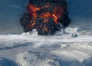Vor hunderten Millionen Jahren bedeckte eine Eisschicht einen Großteil der Erde. Land und Meere waren gefroren. Dann ließen Vulkanausbrüche das Eis schmelzen.