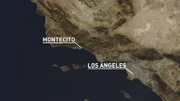 Grafik mit Montecito und Los Angeles, CA.