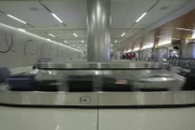 The baggage carousel at Miami International Airport.