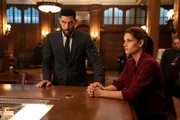 (l-r)  Special Agent Omar Adom "OA" Zidan (Zeeko Zaki) and  Special Agent Maggie Bell (Missy Peregrym)