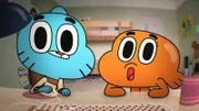 Gumball (li.) und Darwin (re.) recherchieren im Netz für ihr Mittelalterprojekt.