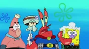 L-R: Patrick, Squidward, Mr. Krabs, SpongeBob