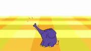 Der Elefant versucht sich als Staubsauger.